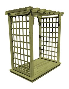 Lexington Outdoor Arbor - Solid Wood, Built to Order