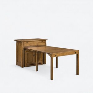 Amish Spring Lake Mission Kitchen Island with Extending Table