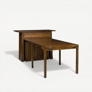 Amish Carrboro Mission Kitchen Island with Extending Table