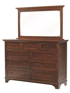 Transitional Solid Wood Tall Dresser with Optional Mirror