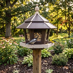 Poly Lumber 3-Compartment Gazebo Bird Feeder