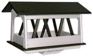 Poly Covered Bridge Post Mount Bird Feeder