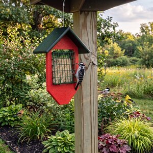 Poly Suet Bird Feeder with Tail Prop