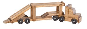 Wooden Toy Carrier Truck with 6 Cars