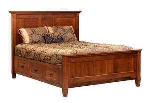 Jamesport Solid Wood Platform Bed with Storage Drawers