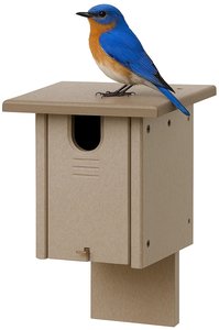 Poly Small Post Mount Bluebird House