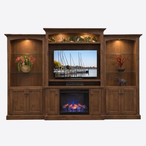 Park Lane Electric Fireplace Entertainment Center with Optional Bookcases