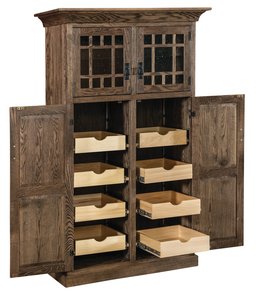 Mission Freestanding Kitchen Pantry Cabinet 4-Doors