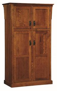Handcrafted Mission 4-Door Pantry Cabinet