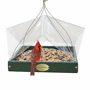 Poly Lumber Hanging Tray Bird Feeder with Cover