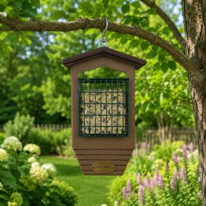 Suet Feeder with Tail Prop for Single Cake in Poly Lumber