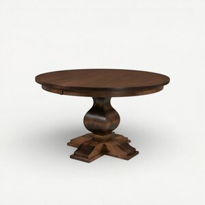 Handcrafted Abigail Farmhouse Style Single Pedestal Dining Table