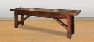 Amish Rustic Ruff Sawn Wormy Maple Beam Bench