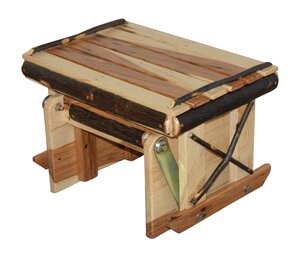 American Rustic Hickory Gliding Ottoman