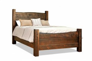 Amish Wormy Maple Rough Sawn Live Edge Bed