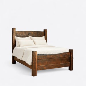 Amish Wormy Maple Rough Sawn Live Edge Bed