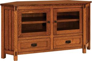Verbena Mission Solid Wood Corner TV Cabinet