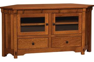 Selba Mission Solid Wood Corner TV Cabinet