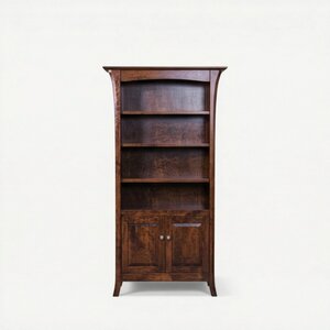 Solid Wood Genesis Bookcase with Doors