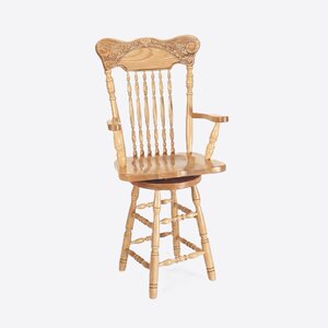 Churchill Traditional Pressback Turned Leg Swivel Counter and Bar Stool