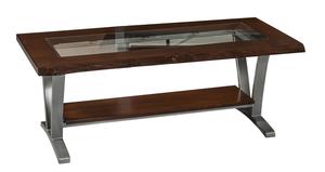 Lupton Coffee Table with Glass Top