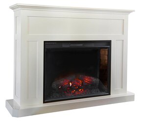 59" Solid Wood Wall Mantel with Electric Fireplace Insert