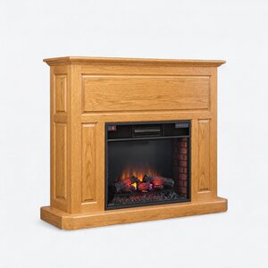 Solid Wood Fireplace Mantel with Electric Fireplace Insert
