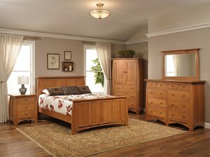 Amish Napa Valley Panel Five Piece Bedroom Suite