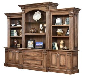 Caldwell Solid Hardwood 3-Piece Hutch