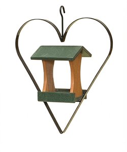 Recycled Plastic Poly Hanging Bird Feeder with Heart