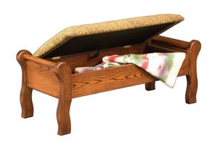 Sleigh Bedroom Storage Bench