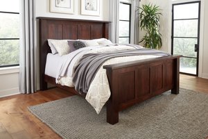 Daniel Solid Wood Modern Shaker Panel Bed