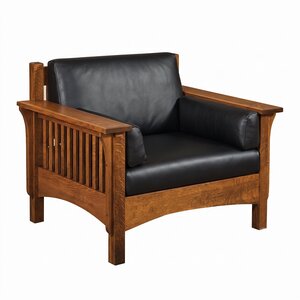 Falkland Mission Lounge Chair with Wood Frame