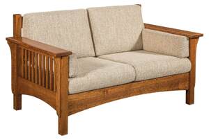 Falkland Mission Loveseat Sofa with Wood Frame