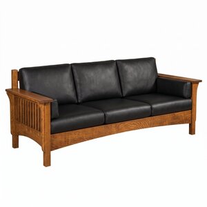 86" Falkland Mission Sofa with Wood Frame