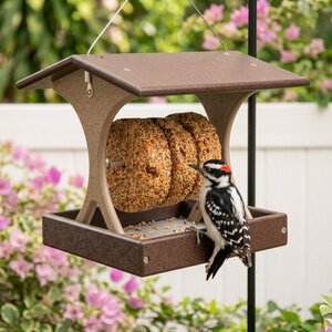 Poly Horizontal Suet Log Bird Feeder - Hanging