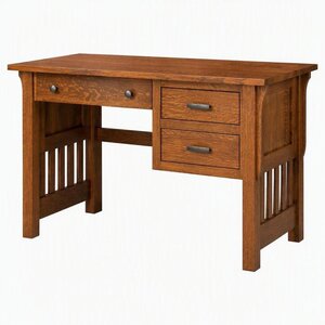 Churchill Mission Solid Wood Desk with Slatted Sides and Storage Drawers