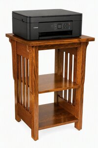 Amish Churchill Mission Solid Wood Open Printer Stand