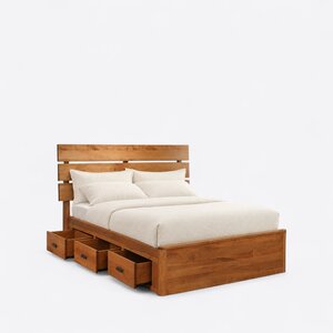 Mars Slat Platform Bed with Drawers