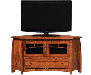 Solid Wood Grove Mission Corner TV Stand