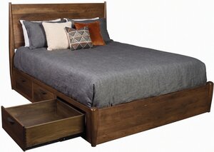 Kirtland Mid-Century Modern Panel Storage Bed