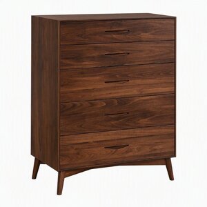 Cullen Mid-Century Modern 5-Drawer Chest of Drawers