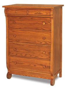 Lydia Classic Sleigh Six Drawer Chest of Drawers