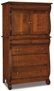 Lydia Classic Sleigh Chest Armoire