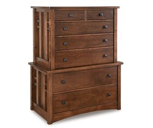 Torrent Mission 7-Drawer Chest on Chest of Drawers