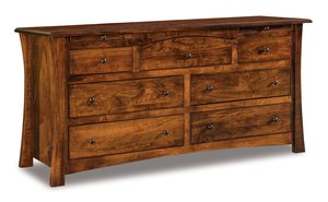 Isaiah Custom Dresser with Arch Drawer and Two Jewelry Drawers