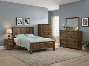 Amish Grays Peak Panel 5-Piece Bedroom Set