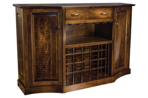 Alicante Solid Wood Bar and Wine Cabinet