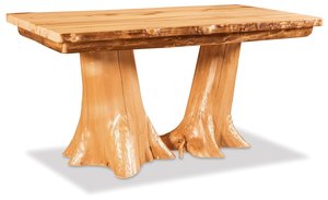 Handcrafted Rustic Double Stump Dining Table