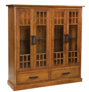 Amish Made Adelia Mission Display Storage Cabinet